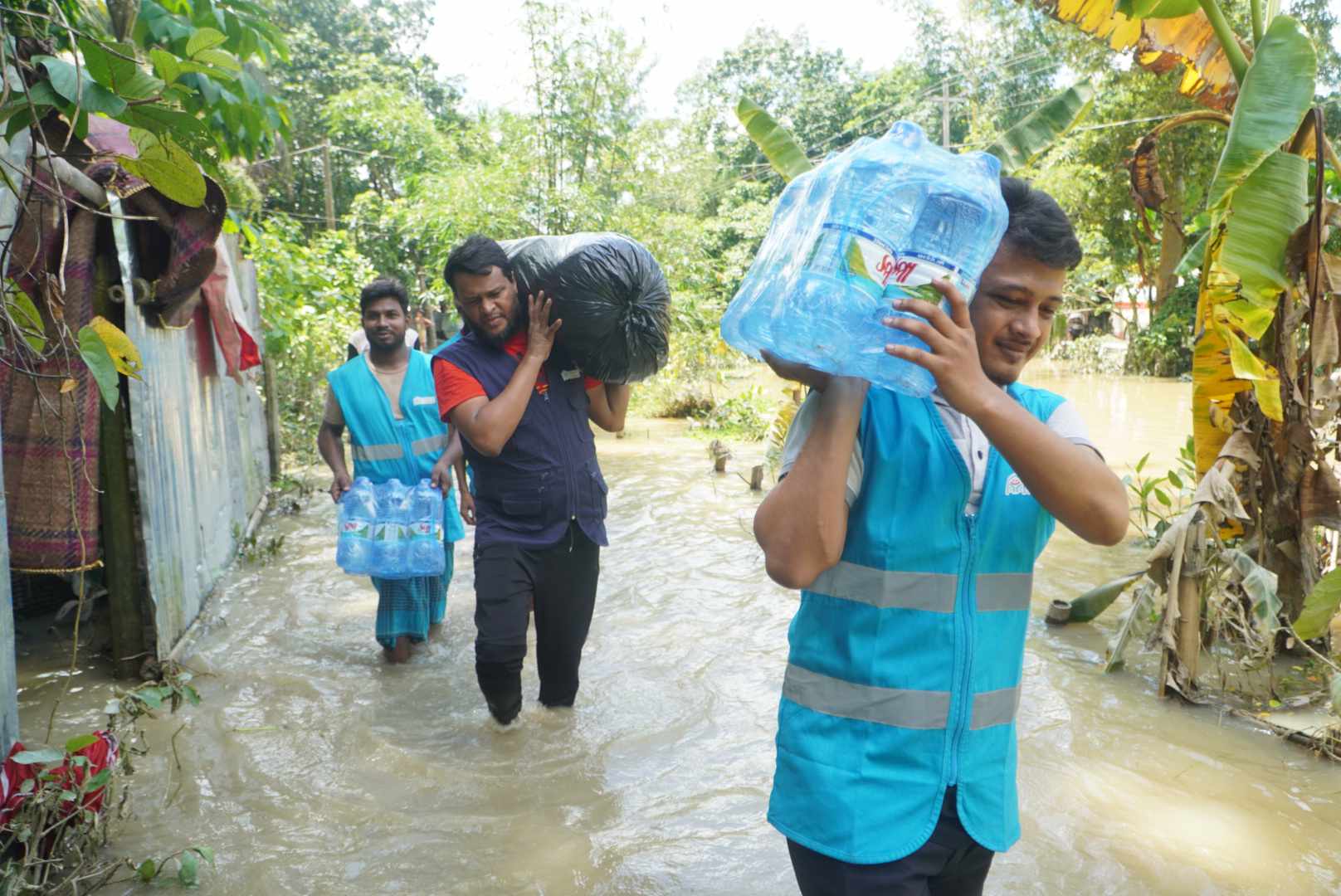 Hope Foundation team distributing relief supplies to families in need
