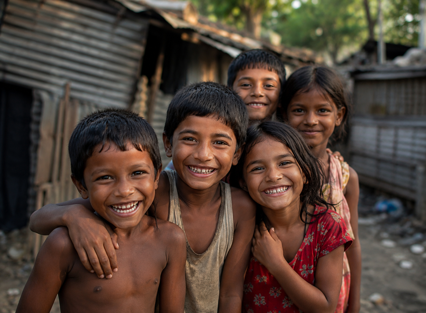 Children smiling and learning together